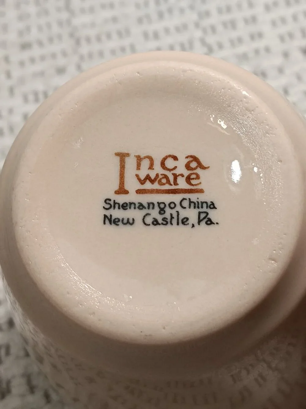 Vintage NESTLE'S Restaurant Ware INCA WARE Shenango China diner coffee cup